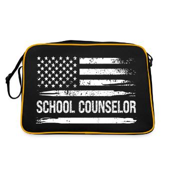 USA American School Counselor - Retro Bag - black/gold - Back
