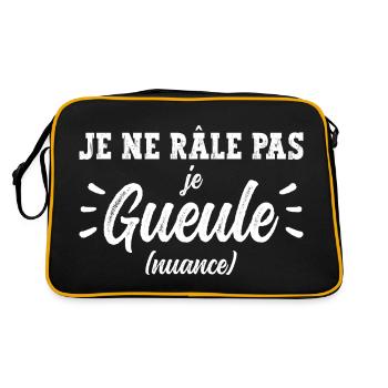 Humour Râleur Je Gueule Drôle Raleur - Sac Retro - noir/or - Dos