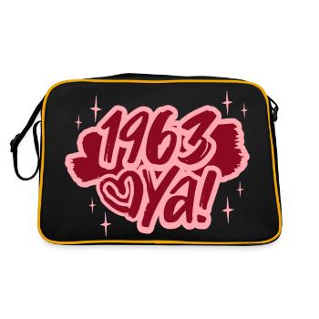 Ya year of birth 1963 birthday 60 years - Retro Bag - black/gold - Back