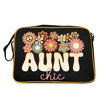 Retro Boho 1970 Tante Formidable Tata Chic - Sac Retro - noir/or - Dos