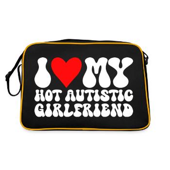 Adore Ma Copine J'aime Ma Petite Amie Autiste - Sac Retro - noir/or - Dos