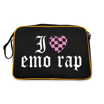 J'Adore L'Emo Rap J'aime La Musique Emo Rap - Sac Retro - noir/or - Dos