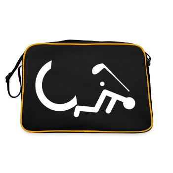 Humour Golfeur 6 Handicap Golf - Sac Retro - noir/or - Dos
