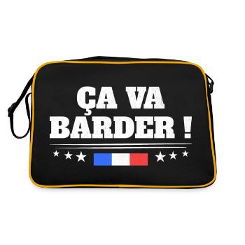 Ça Va Barder Drapeau Français Patriote France - Sac Retro - noir/or - Dos
