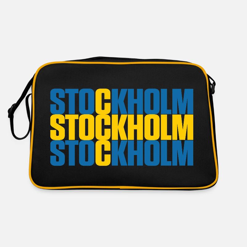 Stockholm Suède Drapeau Sac Retro