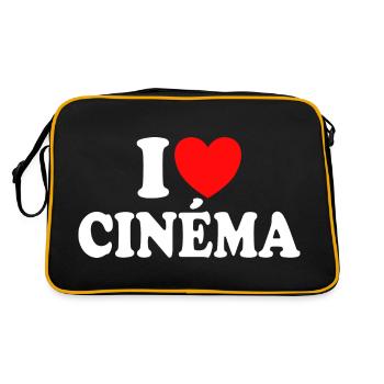 I Love Cinéma Humour Cinéma Cinéphile - Sac Retro - noir/or - Dos