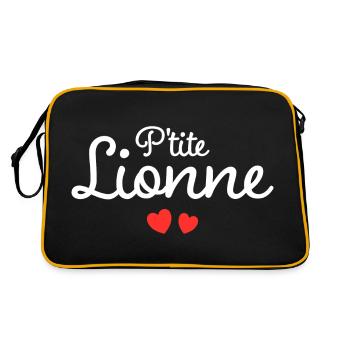 Petite Lionne Humour Surnom Affectueux Femme - Sac Retro - noir/or - Dos