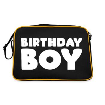 Birthday Boy Party Geburtstagskind - Retro Tasche - Schwarz/Gold - Hinten