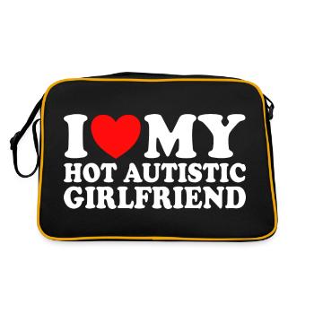 Adore Ma Copine J'aime Ma Petite Amie Autiste - Sac Retro - noir/or - Dos