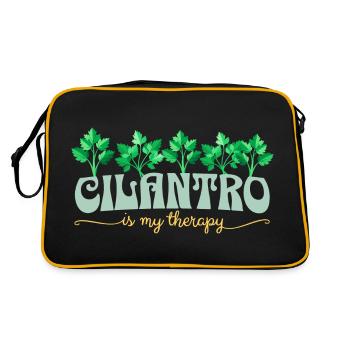 Cilantro is my therapy I love cilantro - Retro Bag - black/gold - Back