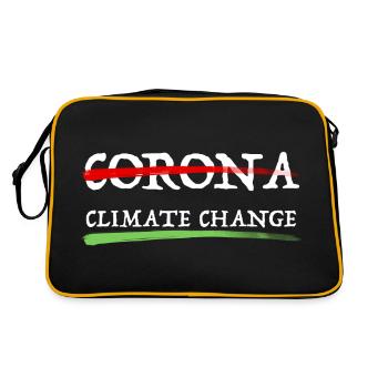 Changement climatique | Environnement, protection de l’environnement, réchauffement climatique - Sac Retro - noir/or - Dos