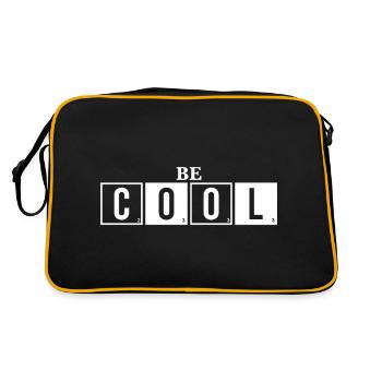 Be Cool - Sei Cool Spruch - Retro Bag - black/gold - Back