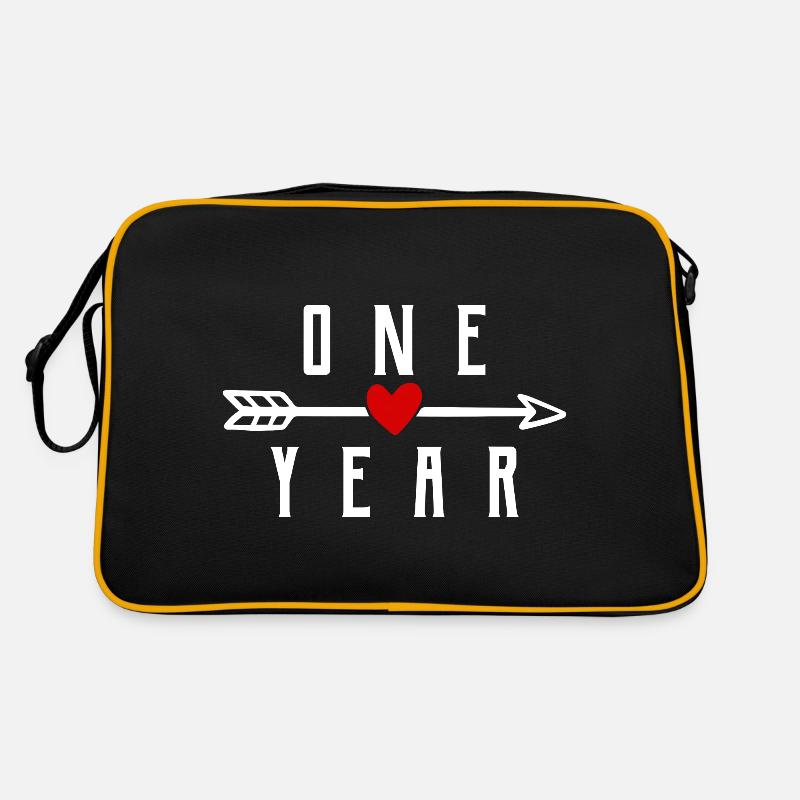 1 an de relation pour le premier anniversaire de mariage Sac Retro