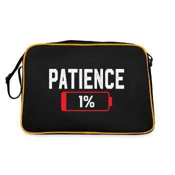 Batterie Patience Geduld Arbeit Stress - Retro Tasche - Schwarz/Gold - Hinten