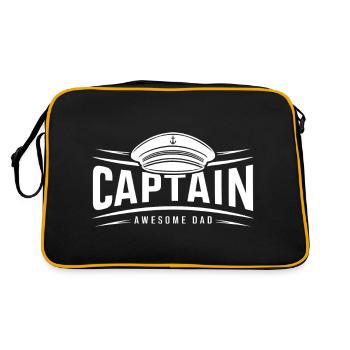 Captain Captain - Fête des pères de papa génial - Sac Retro - noir/or - Dos
