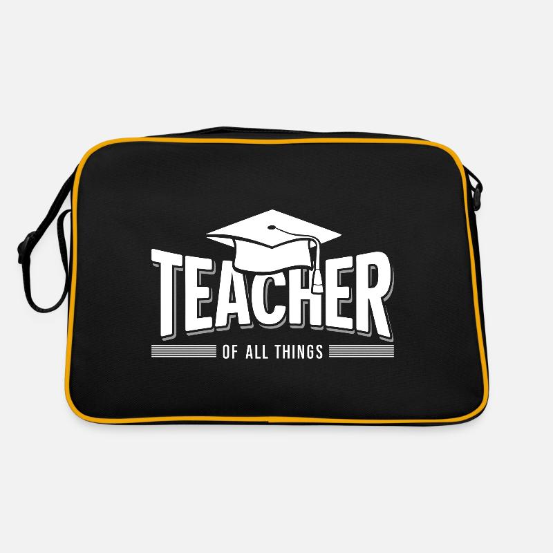 Teacher Lehrer Lehrerin Schule Beruf Retro Tasche