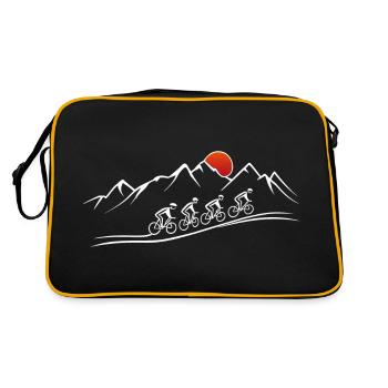 Vélo Montagnes Vélo de route Tour à vélo - Sac Retro - noir/or - Dos