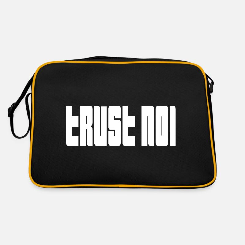 Trust No1 - Citation de déclaration sombre Sac Retro