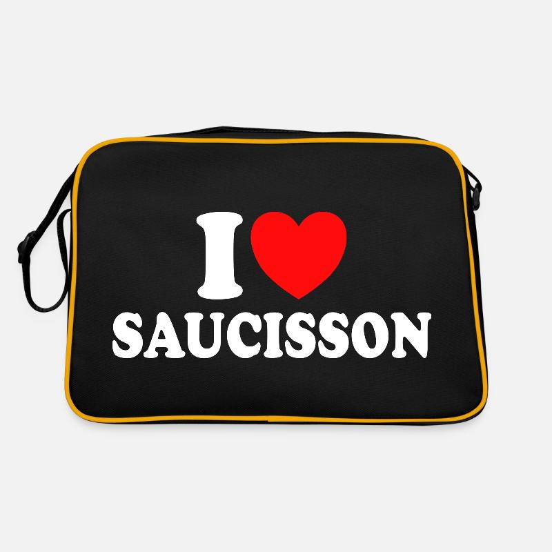 I Love Saucisson Humour Apéro Saucisson Sac Retro