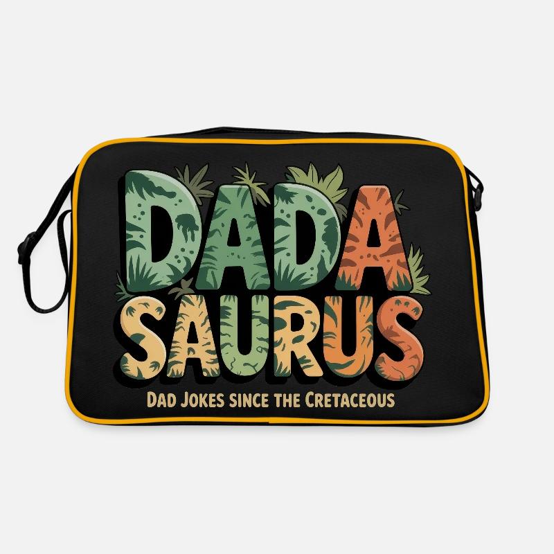 Dinosaurier Papa Saurus Geschenk Papa Retro Tasche