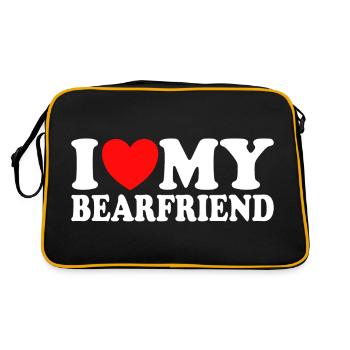 J'Aime Mon Petit Ami Ours - Sac Retro - noir/or - Dos