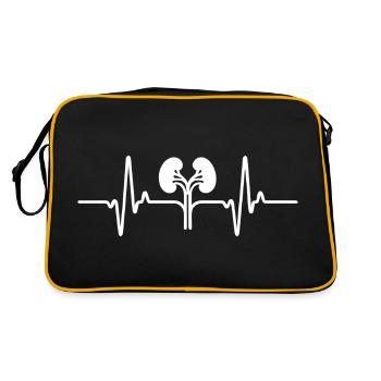 Coeur Battant Infirmière Néphrologie Infirmière - Sac Retro - noir/or - Dos