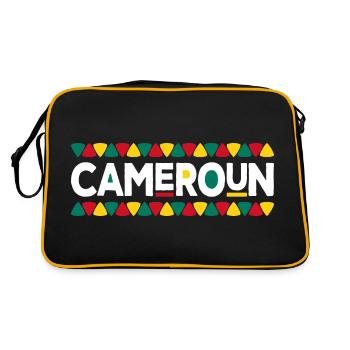 Camerounais Drapeau Cameroun - Sac Retro - noir/or - Dos