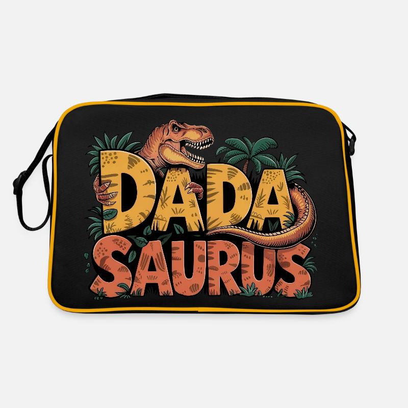Dinosaurier Papa Saurus Geschenk Papa Retro Tasche