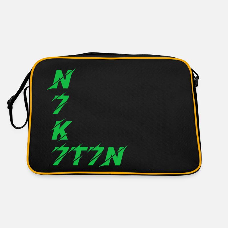 One - Retro Tasche - Schwarz/Gold