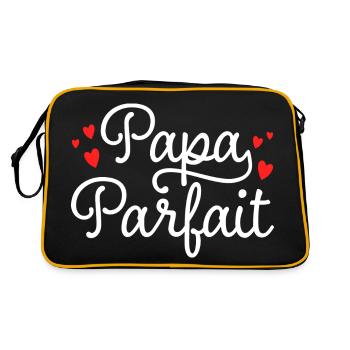 Papa Parfait Fête Des Pères Cadeau Papa - Sac Retro - noir/or - Dos