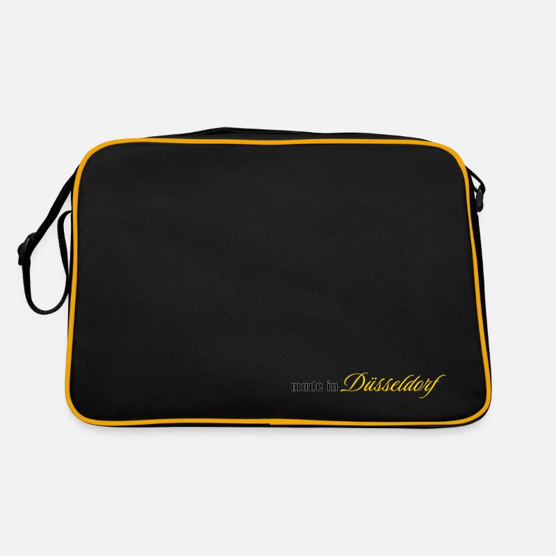 made in Düsseldorf - Retro Tasche - Schwarz/Gold