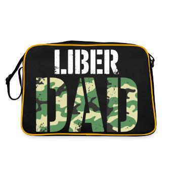 Humor Libertarian Camo Freedom Dad - Retro Bag - black/gold - Back