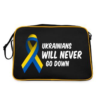 Les Ukrainiens ne descendront jamais ! - Sac Retro - noir/or - Dos