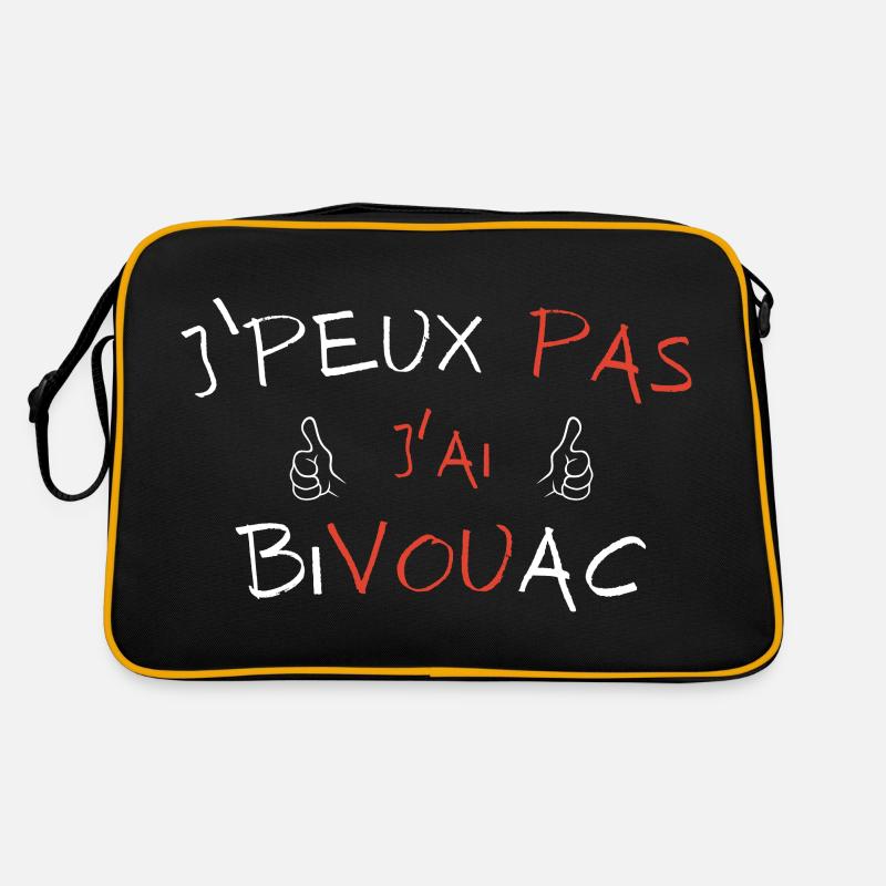 j'peux pas j'ai bivouac - Sac Retro - noir/or