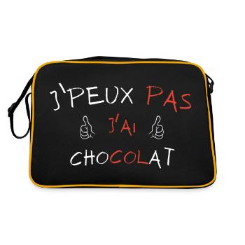 j'peux pas j'ai Chocolat - Sac Retro - noir/or - Dos