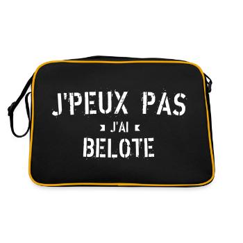 J peux pas j ai belote - Sac Retro - noir/or - Dos