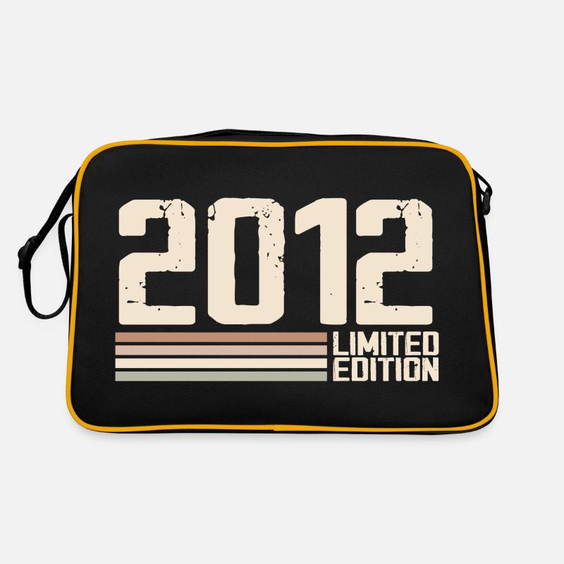 2012 Millésime 2012 Anniversaire 2012 Rétro 2012 - Sac Retro - noir/or