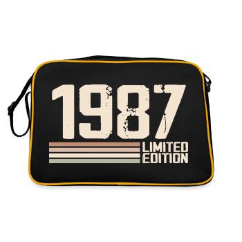 1987 Jahrgang 1987 Geburtstag 1987 Retro 1987 - Retro Tasche - Schwarz/Gold - Hinten