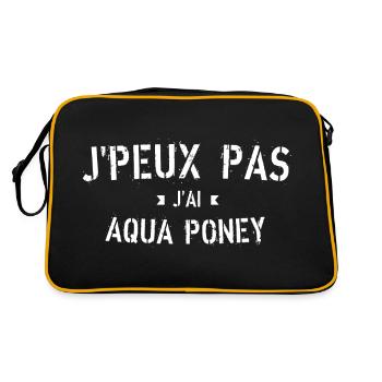 J peux pas j ai Aqua poney - Sac Retro - noir/or - Dos