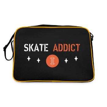 Skate addict - Retro Bag - black/gold - Back