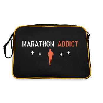 Marathon addict - Retro Bag - black/gold - Back