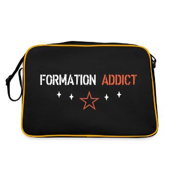 Addict training - Retro Bag - black/gold - Back