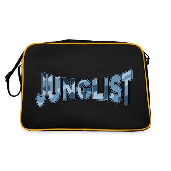 Junglist Blue Camo DNB Original Remix - Retro Bag - black/gold - Back
