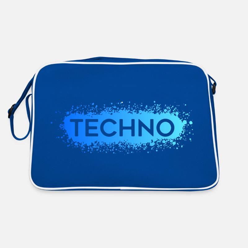 Techno Techno Bleu Splat Sac Retro