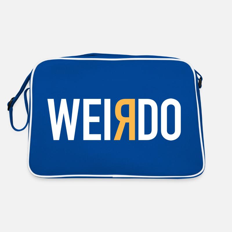 Weirdo - typography design - white version Retro Bag