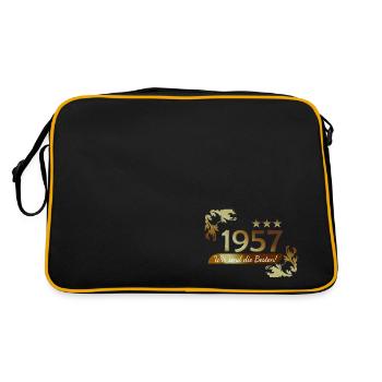 1957 - wir sind die Besten - Retro Tasche - Schwarz/Gold - Hinten