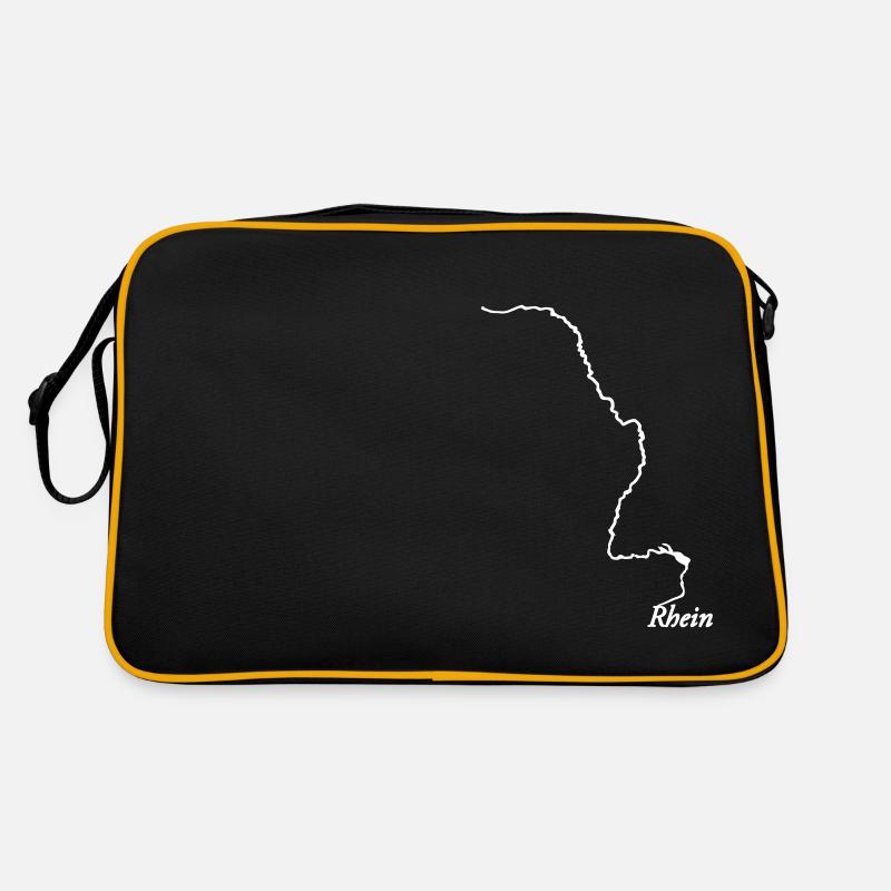 Rhein - Retro Tasche - Schwarz/Gold