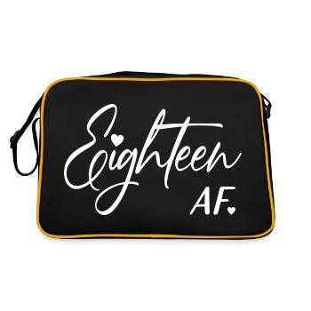 18. Geburtstag Männer Frauen Jubiläum 18 Jahre alt - Retro Tasche - Schwarz/Gold - Hinten