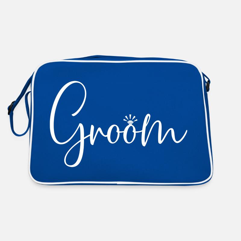 Bräutigam Cool Matching Paar Hochzeitsfeier Ehe Retro Tasche