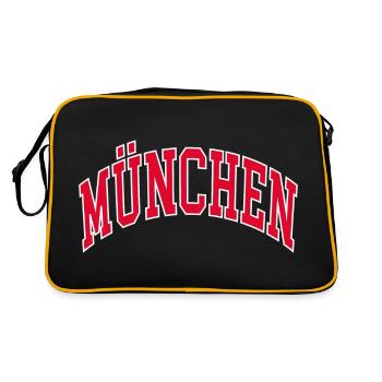 München - Retro Tasche - Schwarz/Gold - Hinten